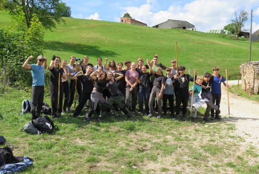 Arbeitseinsatz Naturpark Thal, Sek E 3, in Ramiswil bei Familie Kamber & Holderbank Bechburgweiher.